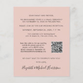 Papier Blush Photo QR Code Mariage Réception Invitation (Dos)