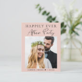 Papier Blush Photo QR Code Mariage Réception Invitation (Debout devant)