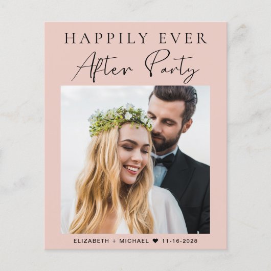 Papier Blush Photo QR Code Mariage Réception Invitation (Devant)