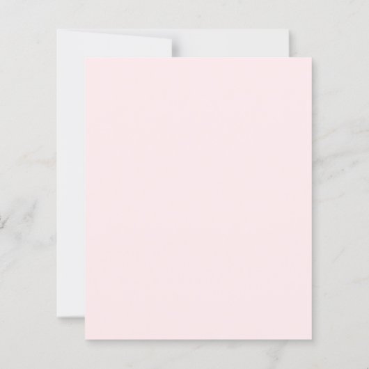Papier Blush pink florals bow First Communion invitation (Dos)