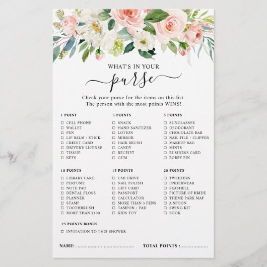 Papier Blush Pretty Rose Botanique jeu de douche de marié (Devant)