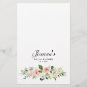 Papier Blush Pretty Rose Botanique jeu de douche de marié (Dos)