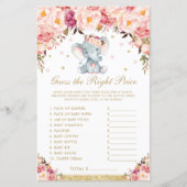 Papier Blush Rose Elephant Devine le bon jeu de prix (Devant)