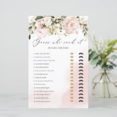 Papier Blush Rose Floral Boho Devine Qui A Dit Que C'Étai (Debout devant)