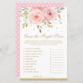 Papier Blush Rose Floral Guess Juste Prix Jeu de douche (Devant / Derrière)