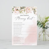 Papier Blush rose floral or qui connaît maman meilleur je (Debout devant)