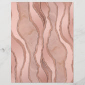 Papier Blush Rose Gold Agate Beauté Salon Tarifs (Dos)