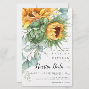 Papier Boda de girasoles de otoño económica pero hermosa