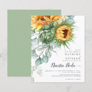 Papier Boda de girasoles de otoño económica pero hermosa