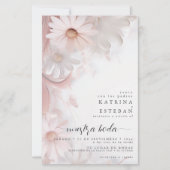 Papier Boda en español blush rosa margaritas 2 (Devant)