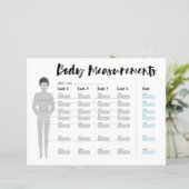 Papier Body Measurements Tracker pour les hommes, 4 semai (Debout devant)