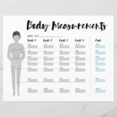 Papier Body Measurements Tracker pour les hommes, 4 semai (Devant)