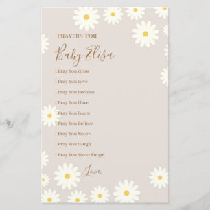 Papier Bohemain Daisy Prières florales pour bébé