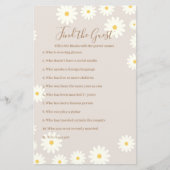 Papier Bohème blanc marguerite florale Trouvez l'invité (Devant)