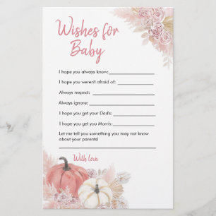 Papier Bohème Chute dans l'amour Citrouilles souhaits pou