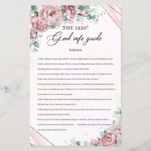 Papier Bohème Fleurs de Blush Les années 1950 Good Wife G (Dos)