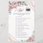 Papier Bohème floral roux eucalyptus cadre or I Spy (Devant)