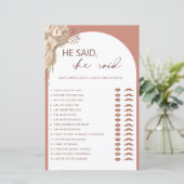 Papier Bohême il dit qu'elle a dit jeu de douche de nage (Debout devant)