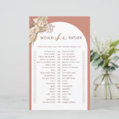 Papier Bohême préférerait elle le jeu de douche nuptiale (Debout devant)