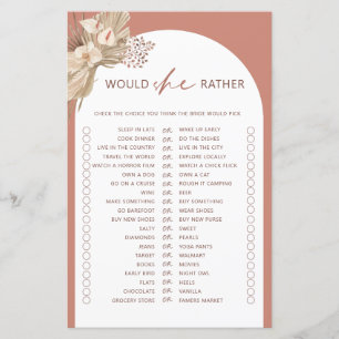 Papier Bohême préférerait elle le jeu de douche nuptiale