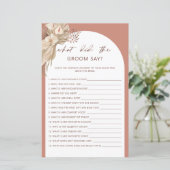 Papier Bohème qu'est-ce que le marié a dit douches nuptia (Debout devant)