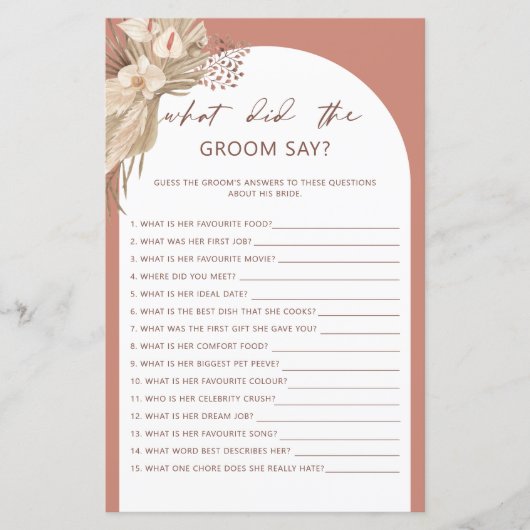 Papier Bohème qu'est-ce que le marié a dit douches nuptia (Devant)