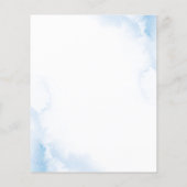 Papier Bohemian Blue Ivory Rose Flowers Détails Mariage (Dos)