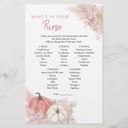 Papier Bohemian Fall in Love Citrouille Ce qui est dans v (Devant)