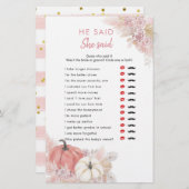 Papier Bohemian Fall in Love Citrouille Il Dit Qu'Elle A  (Devant / Derrière)