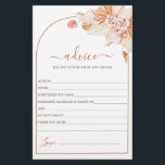 Papier Bohemian Terracotta Advice for the Bride card<br><div class="desc">Bohemian Terracotta advice for the bride card</div>