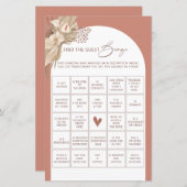 Papier Bohemian trouver l'invité bingo nuptiale douche je (Devant / Derrière)