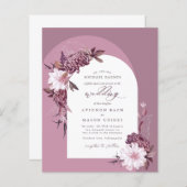Papier Bohémien Anglais Lavender Fall Arch Budget Mariage (Devant / Derrière)