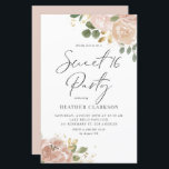 Papier Boho Aquarelle Mauve Peach Flowers Sweet 16 Party<br><div class="desc">Invités Invitations à votre événement avec notre invitation à 16 fêtes florales. Il présente des fleurs de pêche mauve d'aquarelle, de la verdure et des accents de feuille d'or faux. Cette invitation au sweet sixteen aquarelle donne le ton parfait pour un anniversaire sophistiqué et mémorable. Idéal pour les fêtes d'anniversaire...</div>