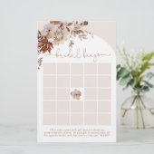 Papier Boho automne arch nuptiale douche jeu de bingo (Debout devant)