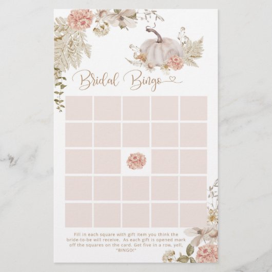 Papier Boho automne citrouille de la douche de nage jeu d (Devant)