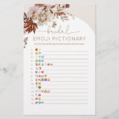 Papier Boho automne nuptiale douche émoji jeu pictionnair (Devant)