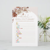 Papier Boho automne nuptiale douche émoji jeu pictionnair (Debout devant)
