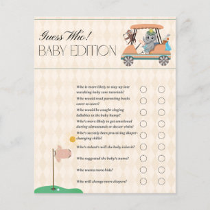 Papier Boho Baby shower Devine Qui ! Édition bébé