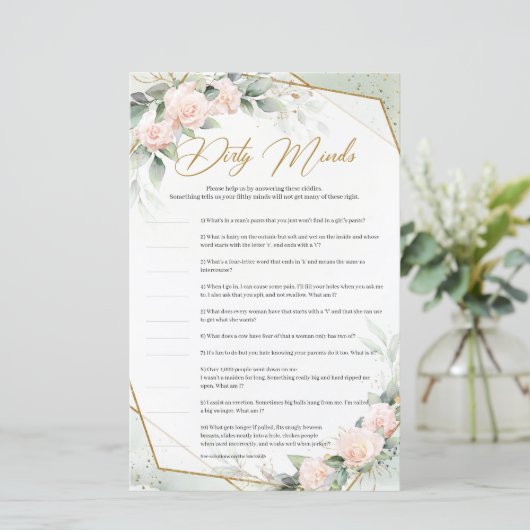 Papier Boho blush et verdure or Dirty Minds jeu (Debout devant)