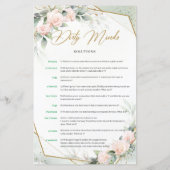 Papier Boho blush et verdure or Dirty Minds jeu (Dos)