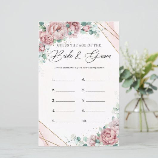 Papier Boho blush eucalyptus Devinez Le jeu de photos de  (Debout devant)