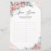 Papier Boho Blush floral eucalyptus cadre or Apron Jeu (Devant)