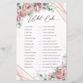Papier Boho Blush floral eucalyptus cadre or What Cake (Devant)