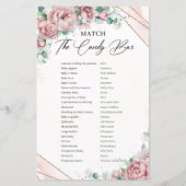 Papier Boho blush floral eucalyptus Match The Candy Bar (Dos)