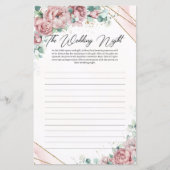 Papier Boho blush floral eucalyptus or Le Mariage Nigh (Devant)