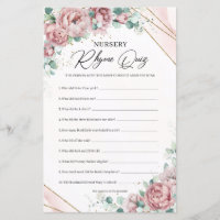 Boho blush floral or vert verdure Nursery Rhyme Qu
