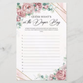 Papier Boho blush roses Devinez ce qui est dans le sac de (Devant)