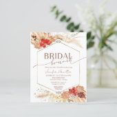 Papier Boho Bridal Brunch Invitation de la douche nuptial (Debout devant)
