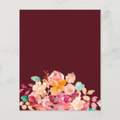 Papier Boho brunch floral bubbly budget de douche nuptial (Dos)