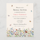 Papier Boho Budget Fleur sauvage Fête des mariées papillo (Devant)